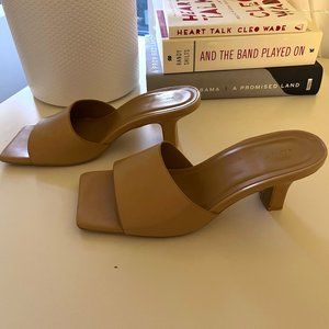 Oak and Fort Beige Mules - Size 5